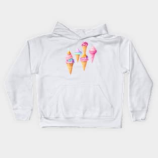 Ice cream cones Kids Hoodie